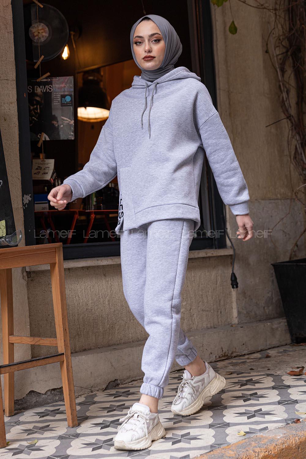 Modalamelif Limitless Baskılı İkili Takım Gri