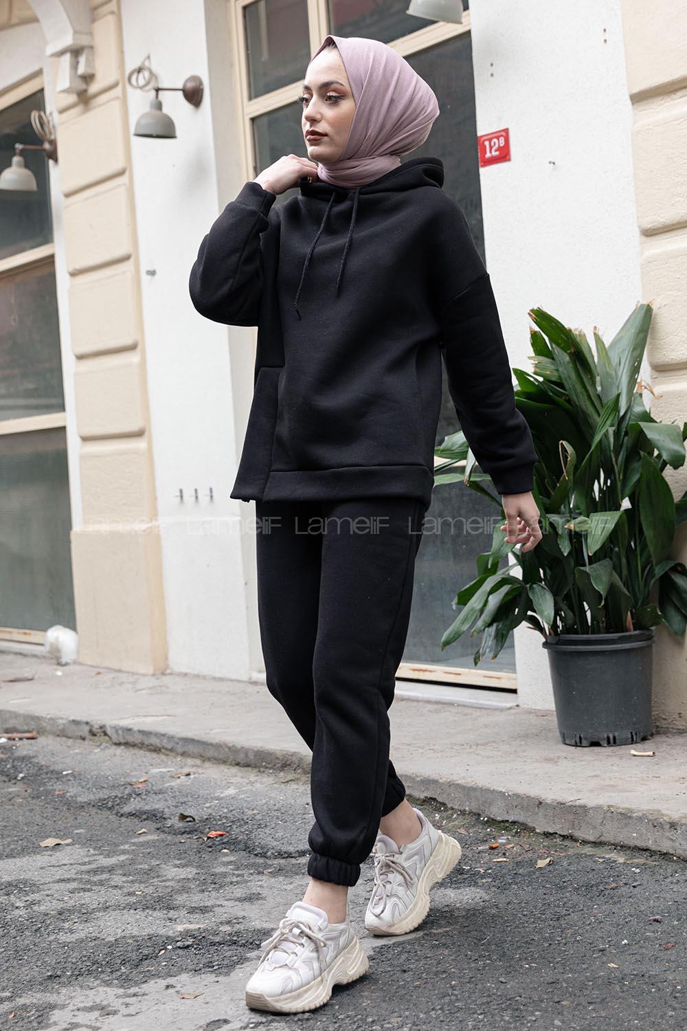 Modalamelif Limitless Baskılı İkili Takım Siyah