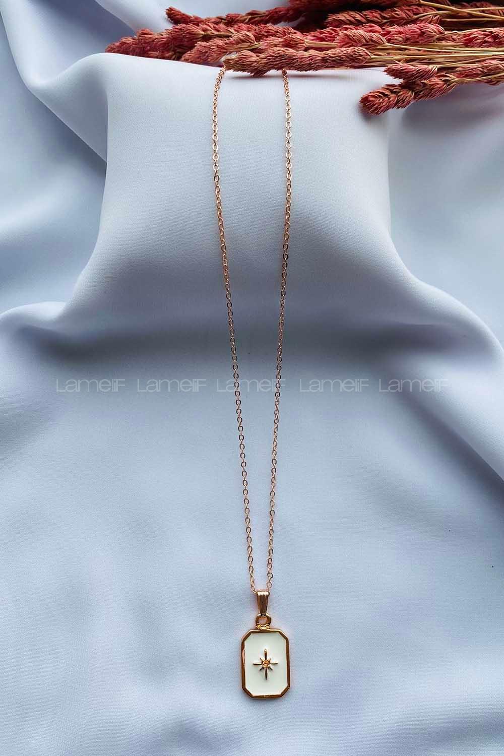 Modalamelif Rose Yıldız Detaylı Kolye