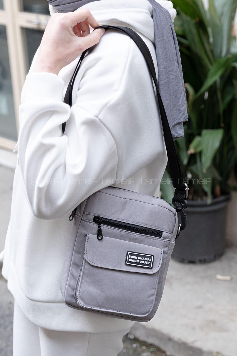 Lamelif Union Model Bayan Çanta Gri