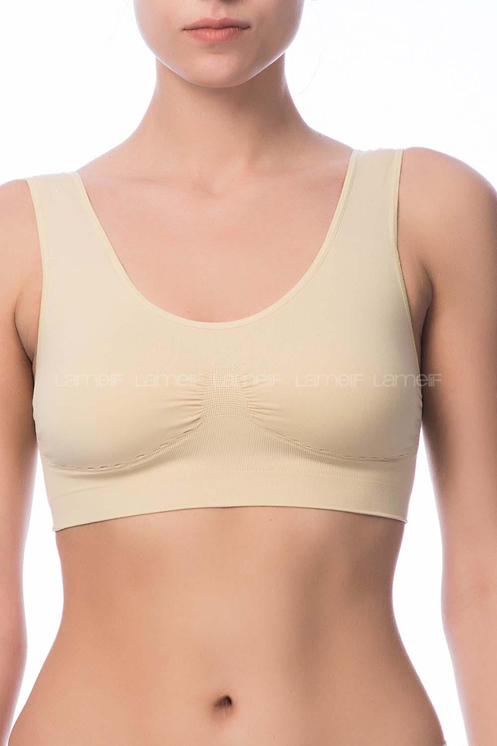 Modalamelif Dikişsiz Kaplı Toparlayıcı Büstiyer Sütyen Ten Rengi