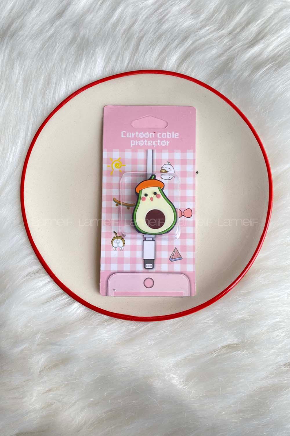 Modalameliff  Şarj Kablosu Koruyucu Avakado Oranj Yeşil