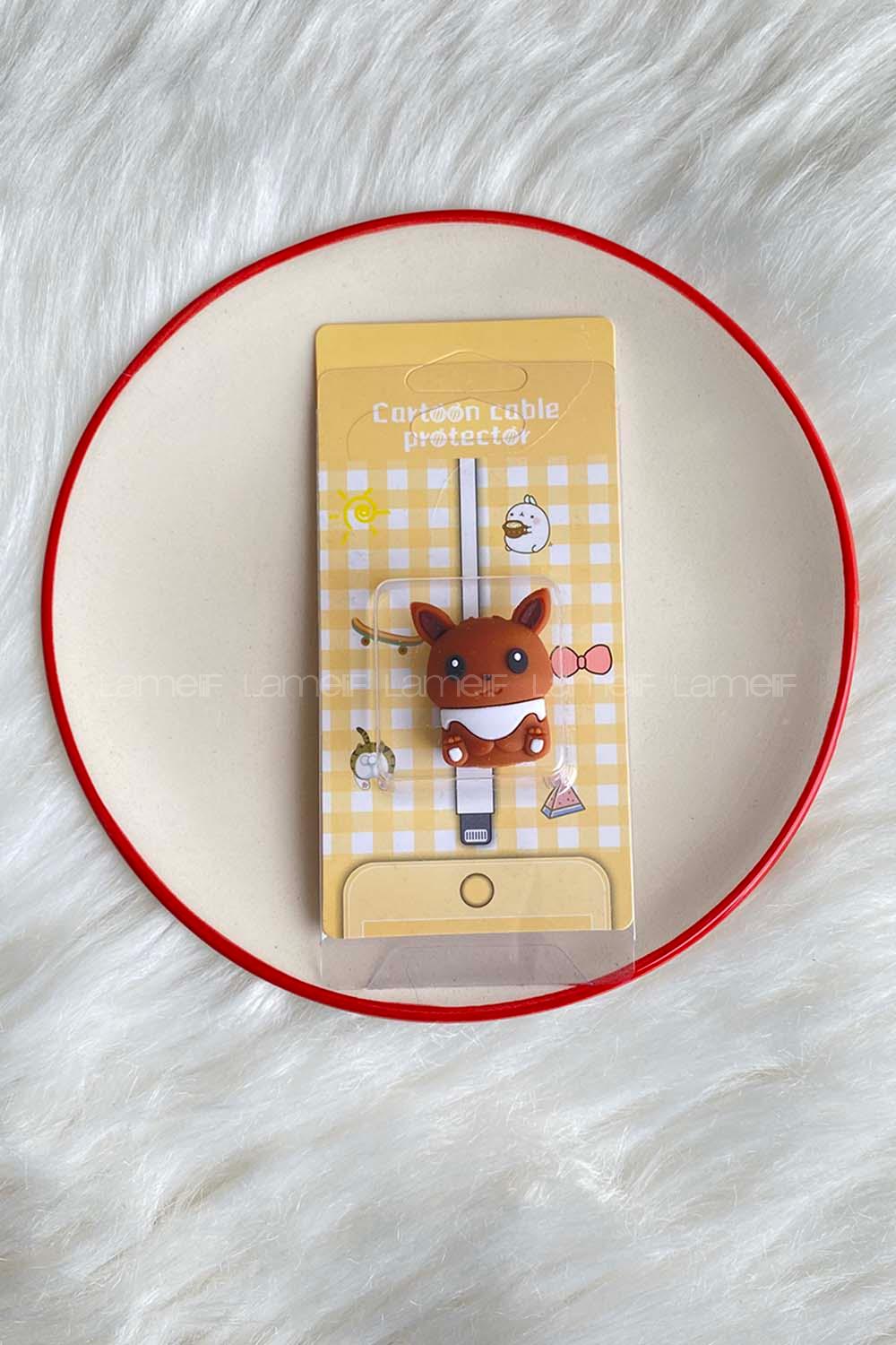 Modalamelif Sevimli Kablo Koruyucu Kahve