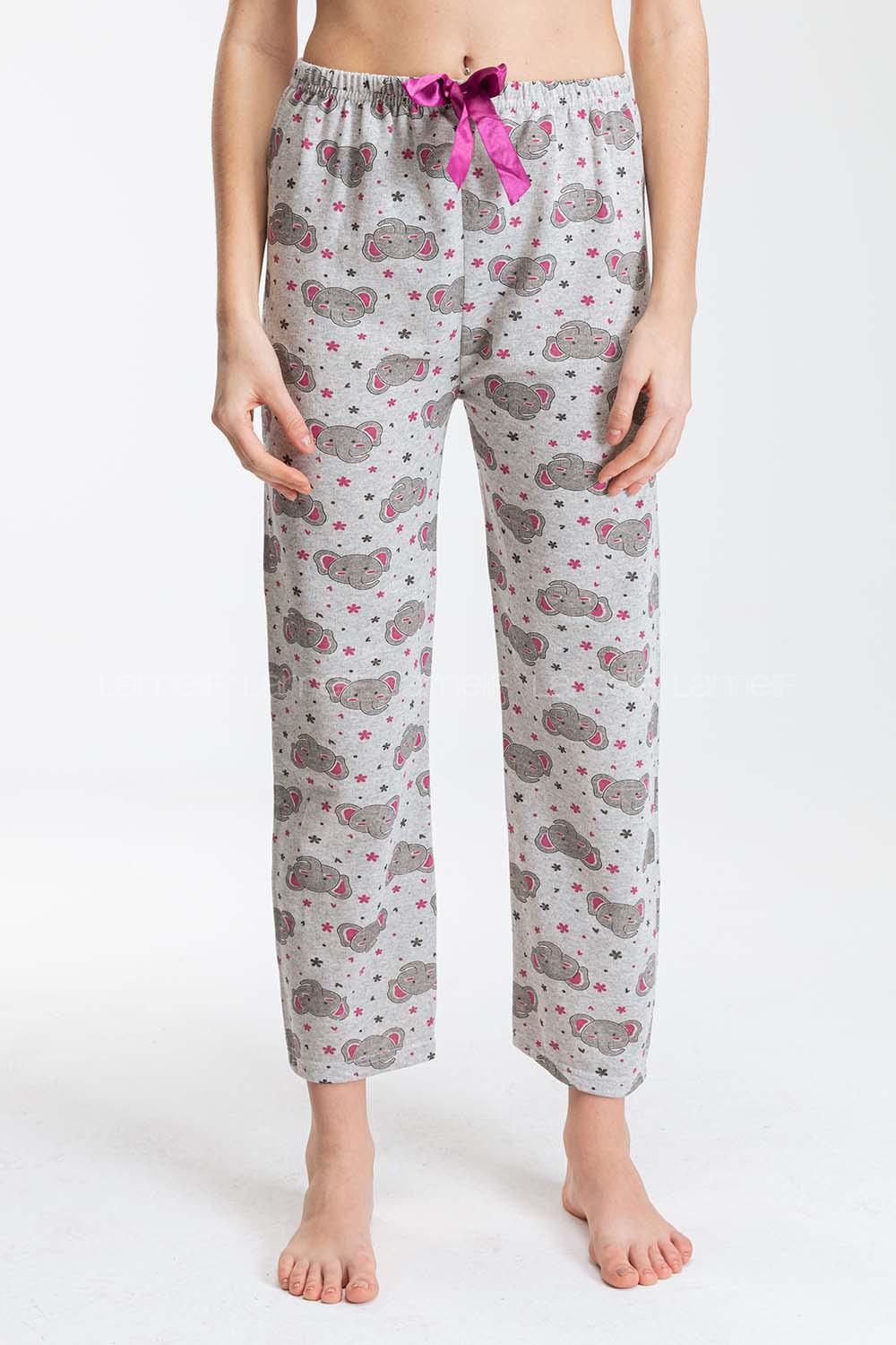 Modalamelif Fil Desenli Pijama Altı Gri