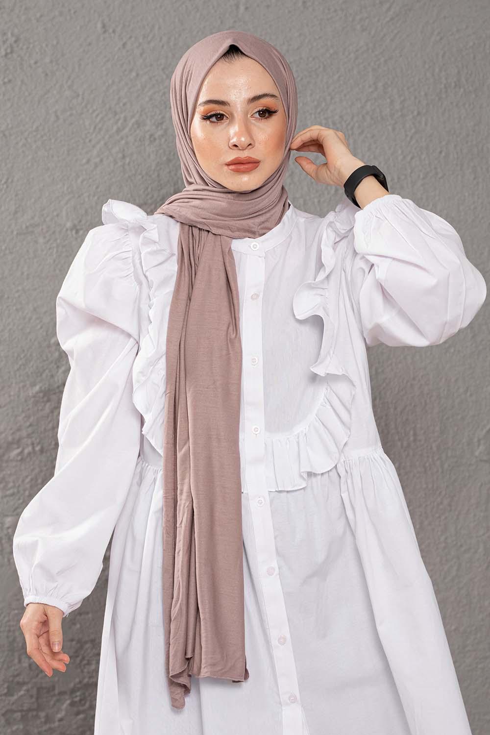 Modalamelif Kül Rengi Penye Şal