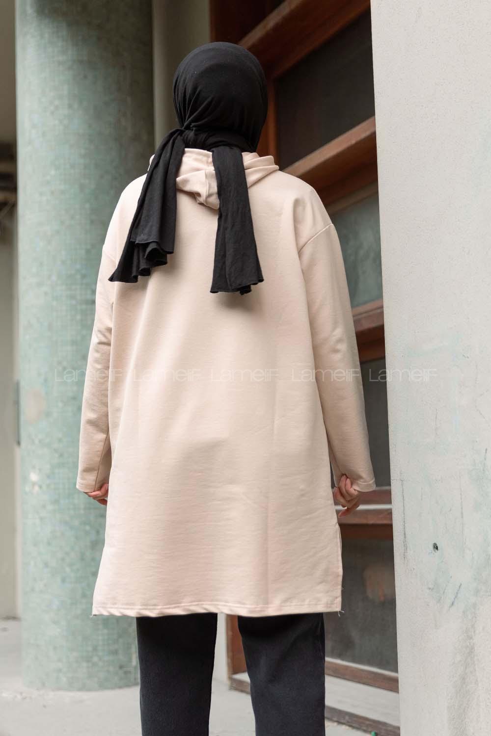 Modalamelif Krem Real Baskılı Sweat