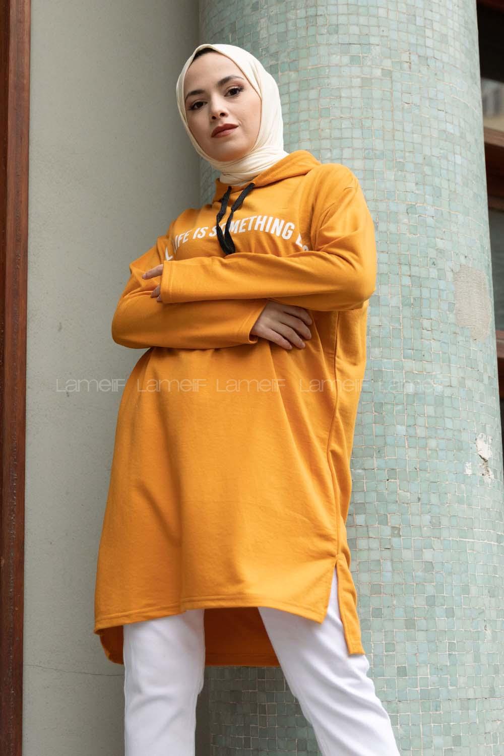 Modalamelif Sarı Real Baskılı Sweat