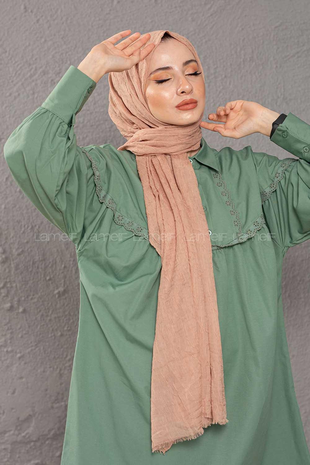 Modalamelif Kraşite Camel   Pamuk Şal