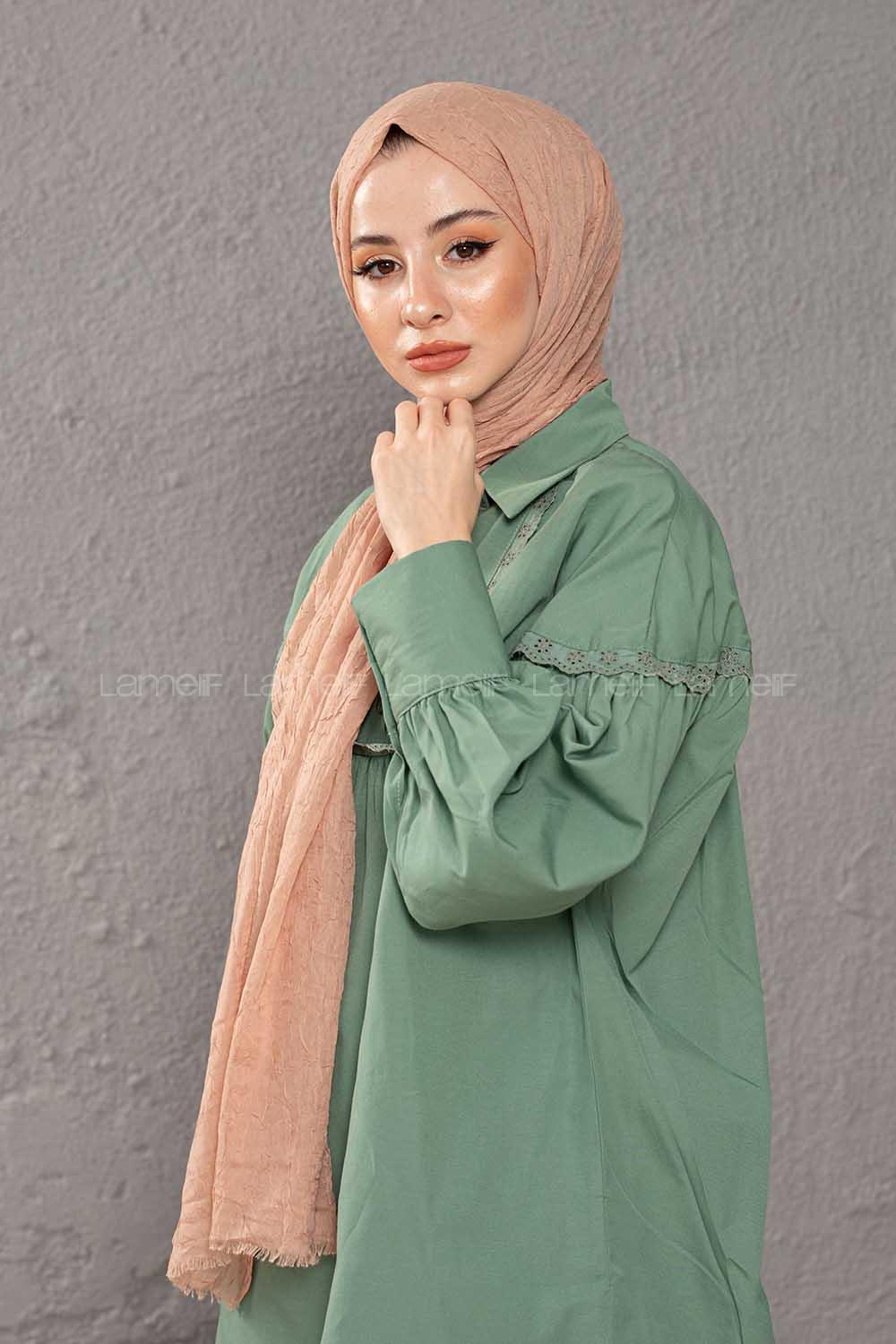 Modalamelif Kraşite Camel   Pamuk Şal