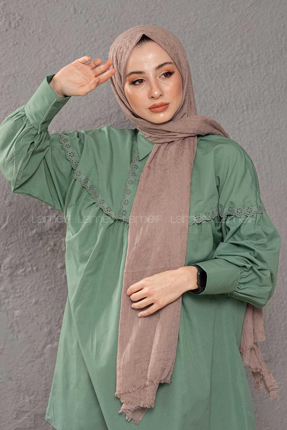 Modalamelif Kraşite Koyu Vizyon Pamuk Şal