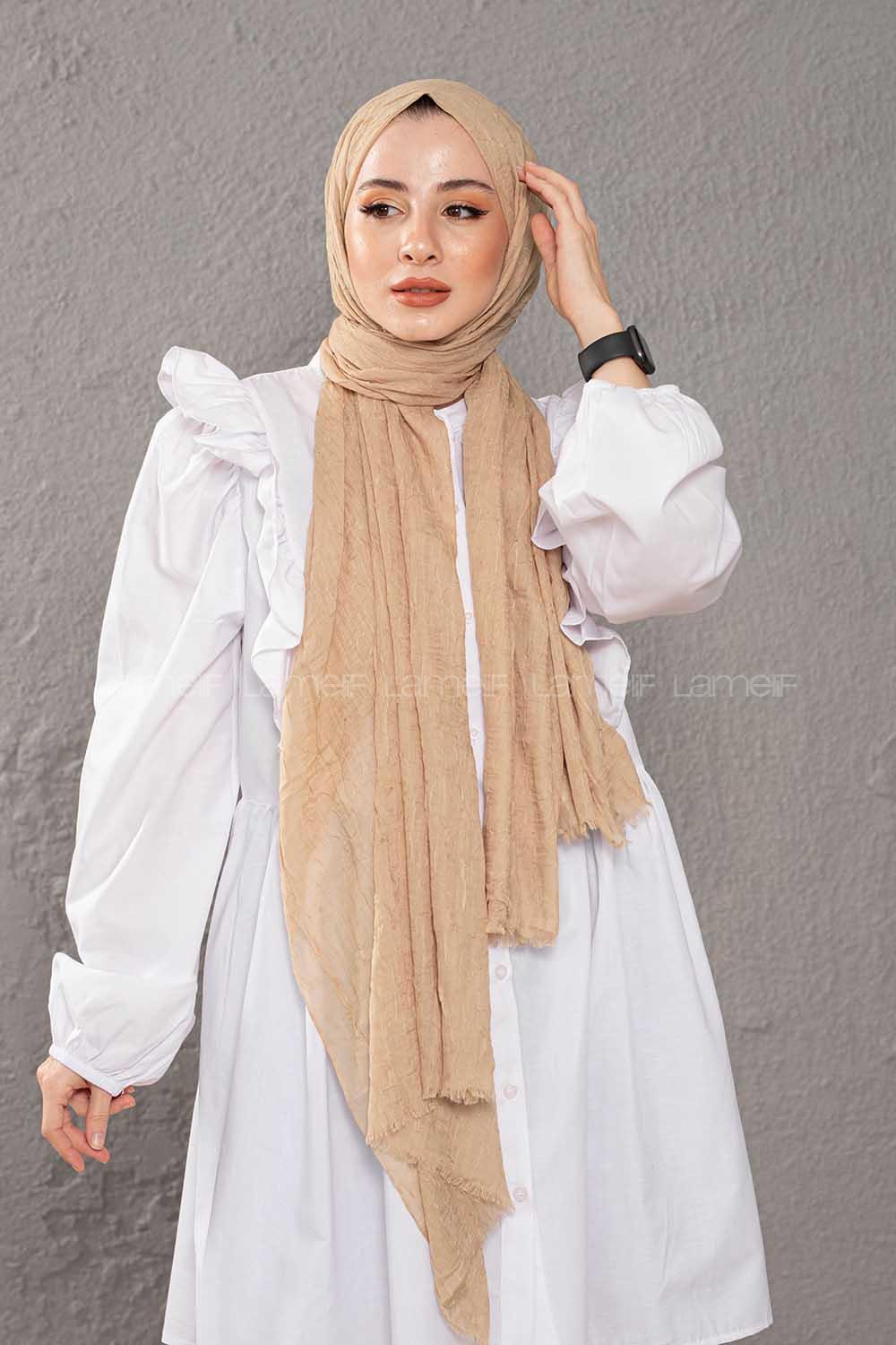 Modalamelif Kraşite Soft Sarı  Pamuk Şal