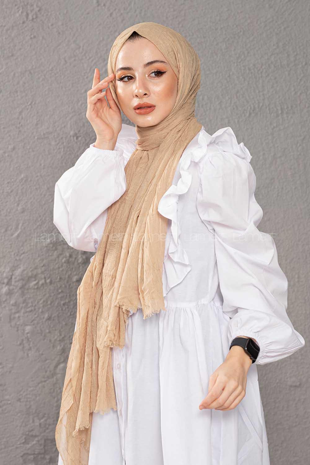 Modalamelif Kraşite Soft Sarı  Pamuk Şal