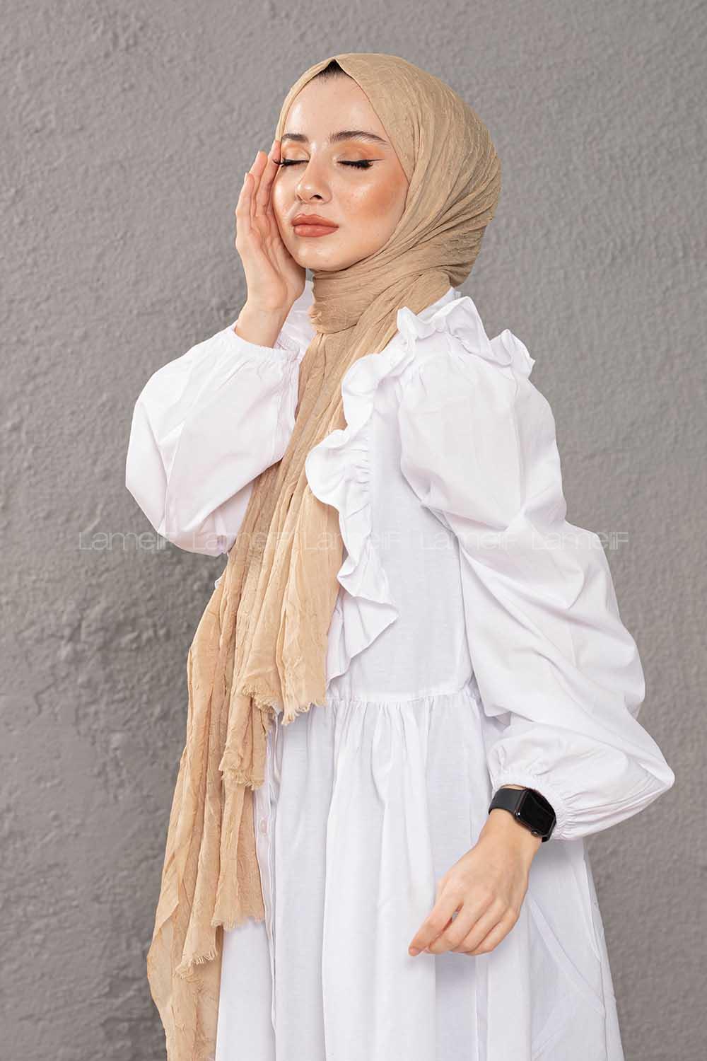 Modalamelif Kraşite Soft Sarı  Pamuk Şal