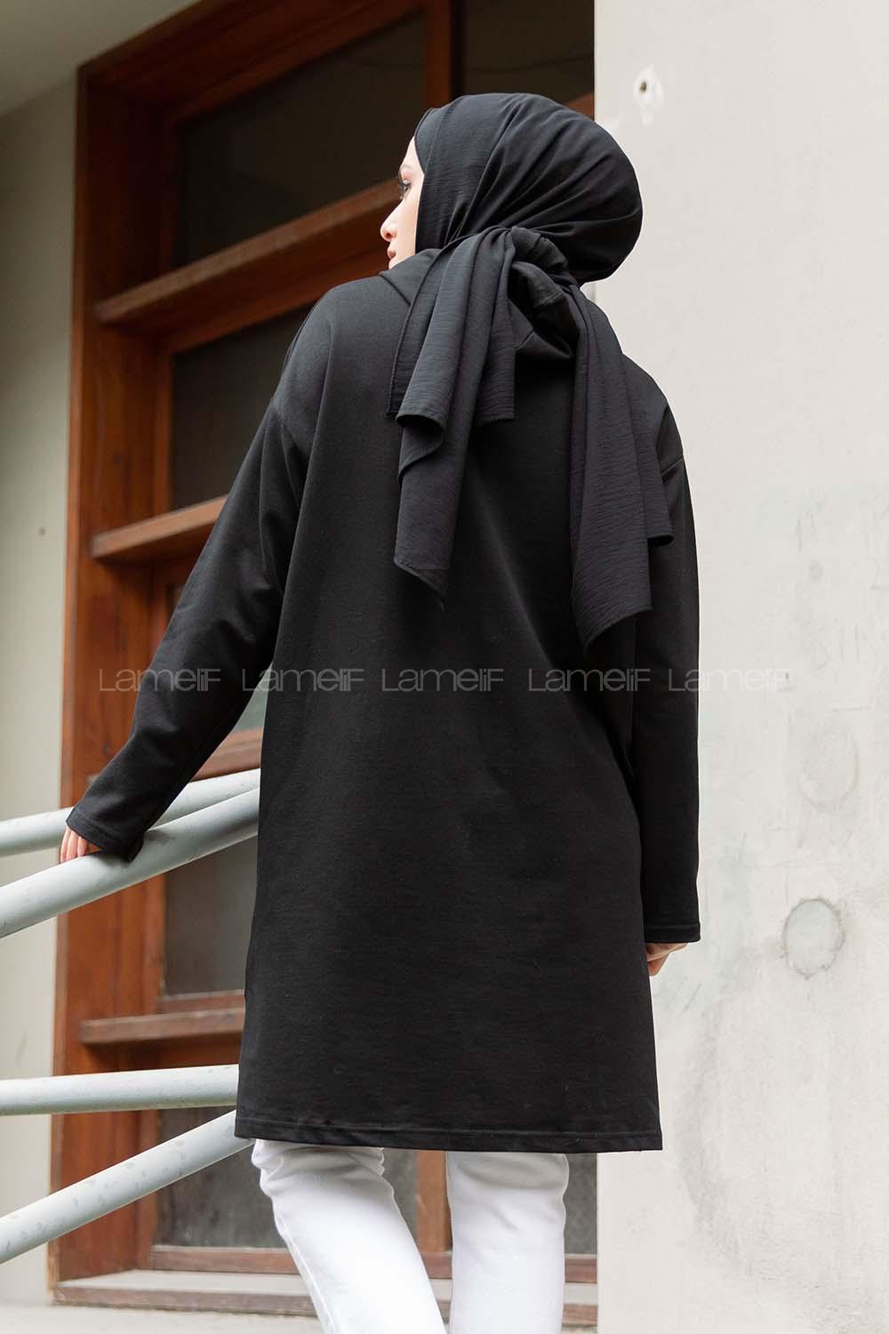 Modalamelif Siyah Real Baskılı Sweat