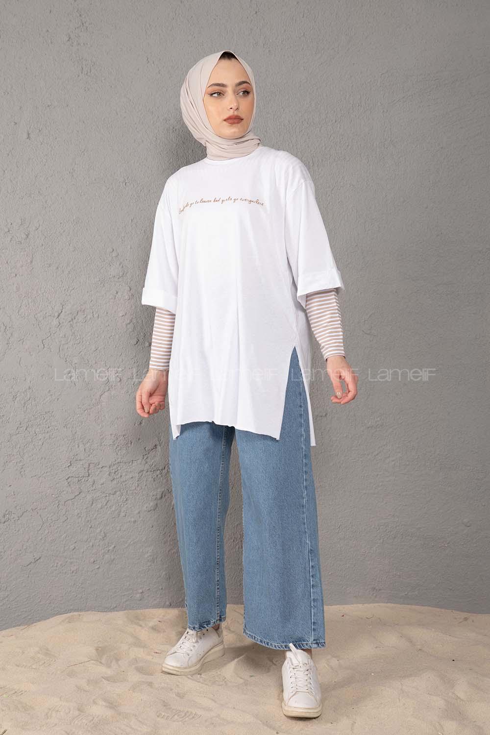 Modalamelif Good Girls Yarım Kol Tshirt Beyaz