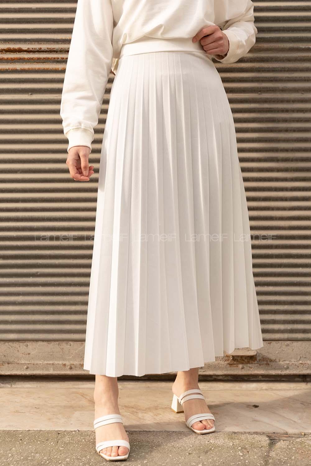 Lamelif Piliseli Mira Etek Ekru