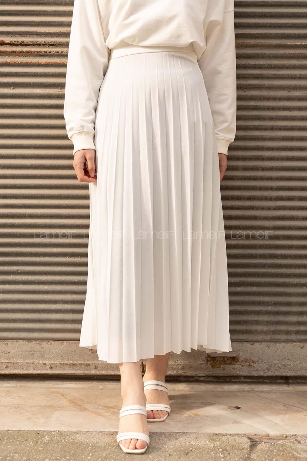 Lamelif Piliseli Mira Etek Ekru