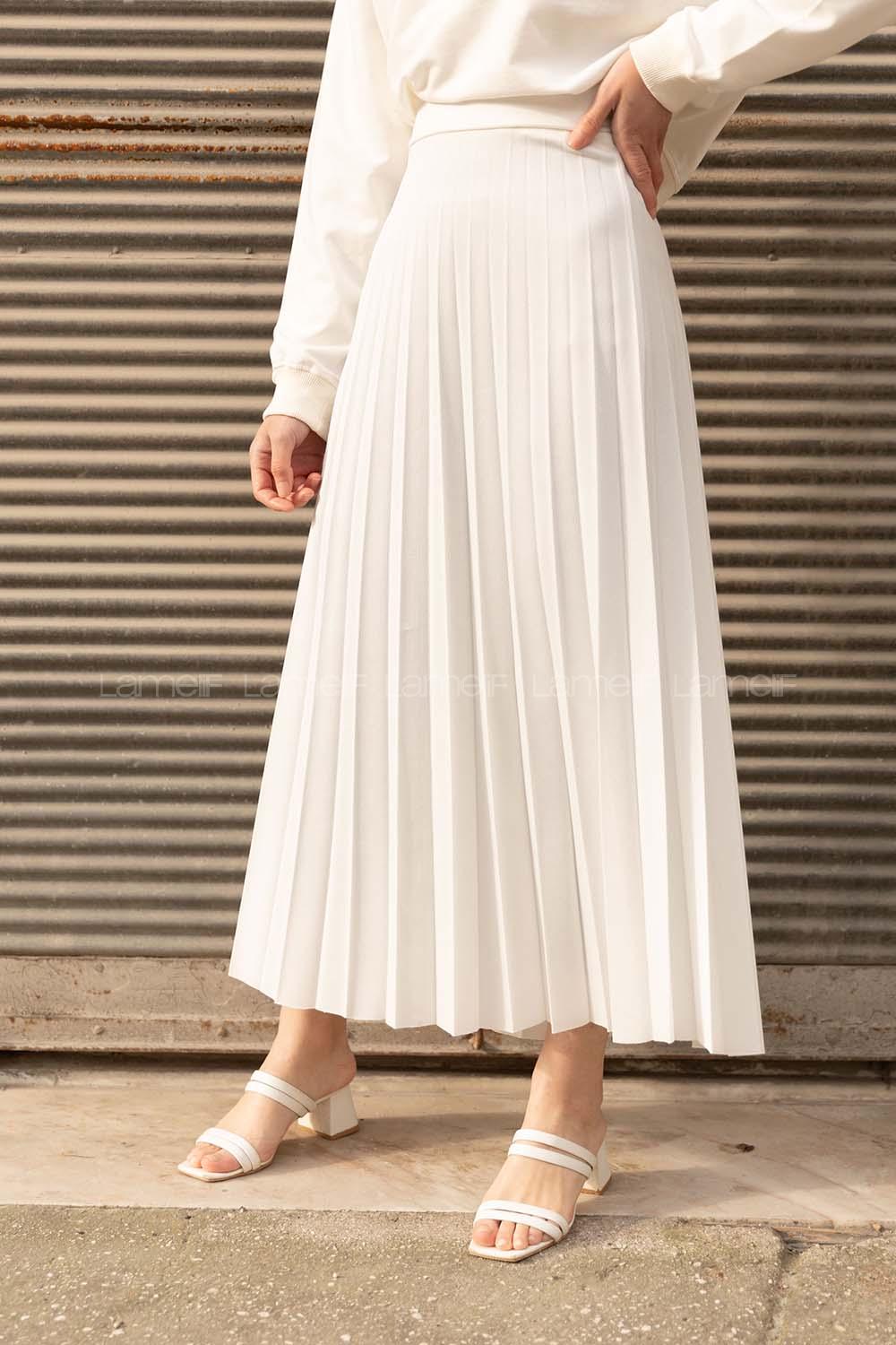 Lamelif Piliseli Mira Etek Ekru