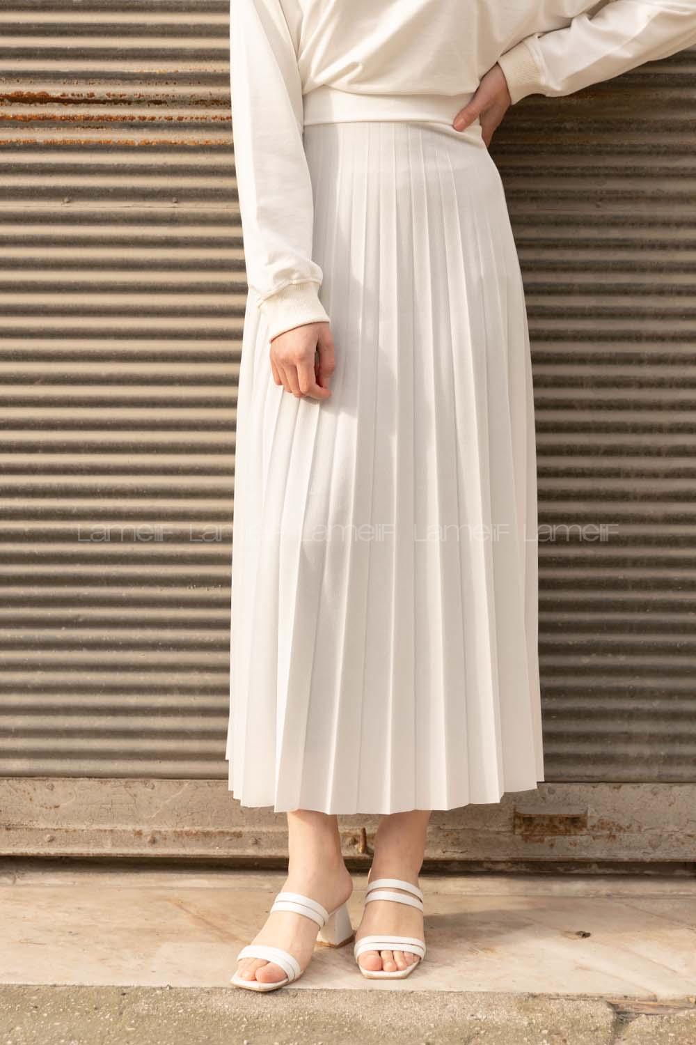 Lamelif Piliseli Mira Etek Ekru