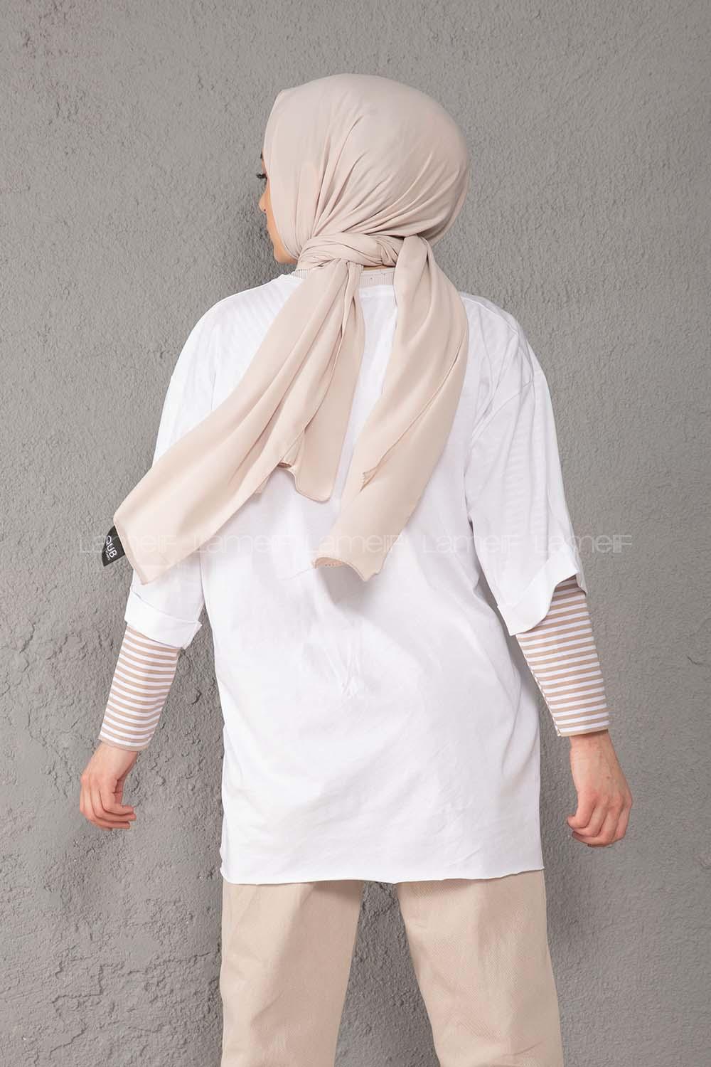 Modalamelif Yarım Kol Tişort Beyaz