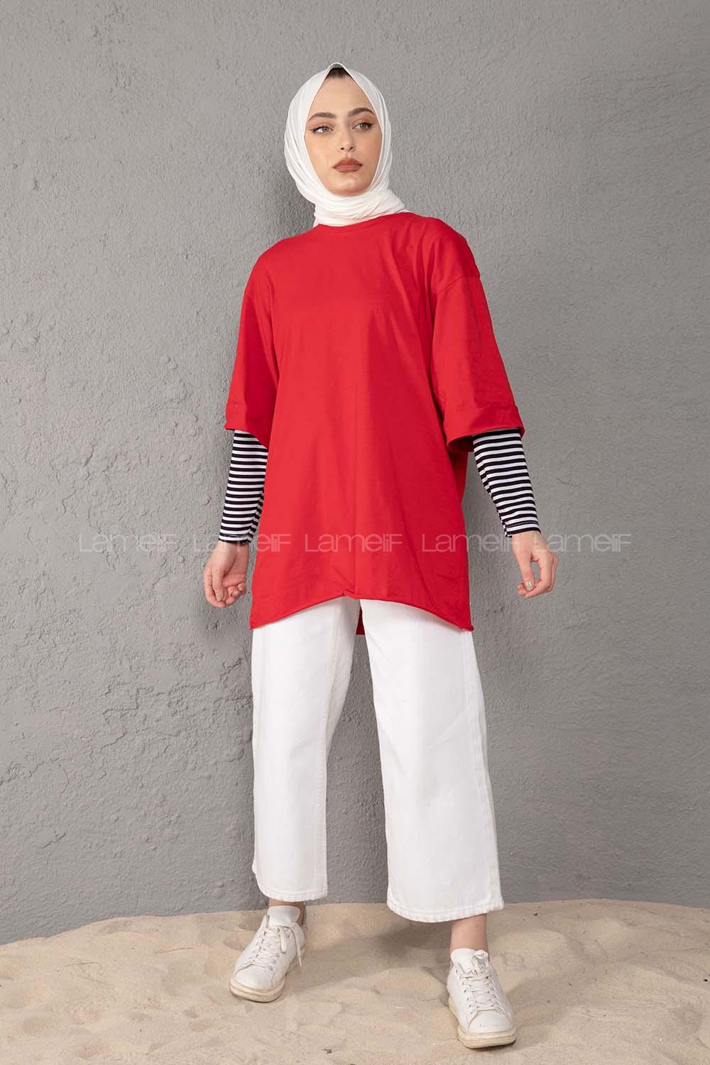 Modalamelif Yarım Kol Tişort Kırmızı