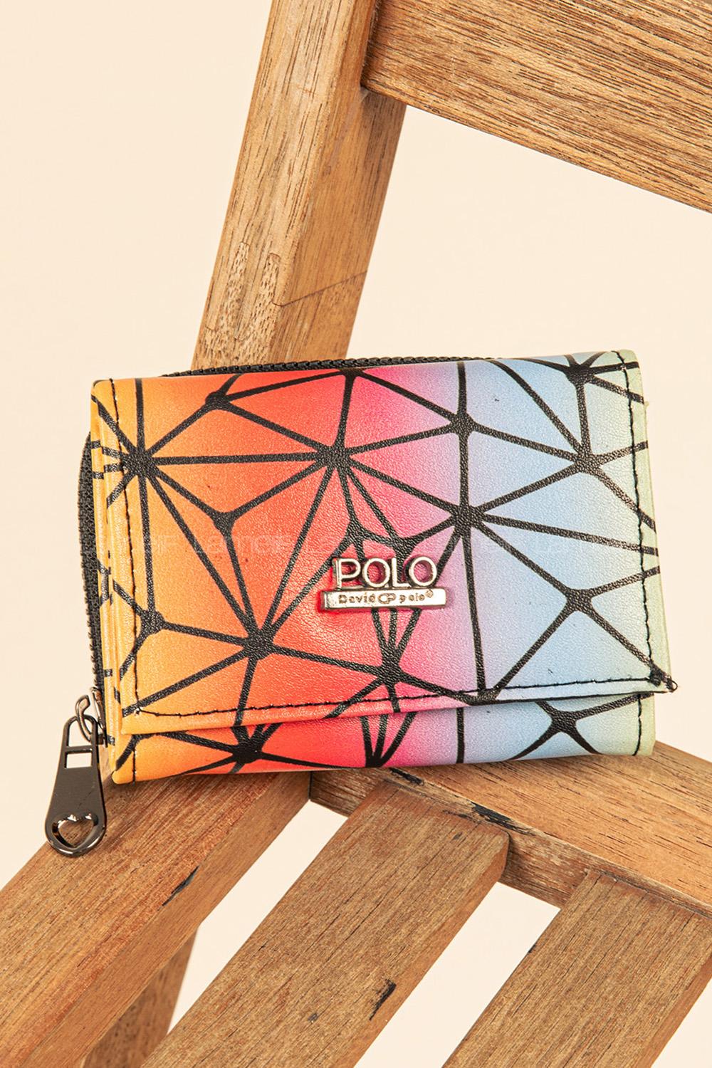 Modalamelif Çok Renkli Cüzdan Sarı Turkuaz