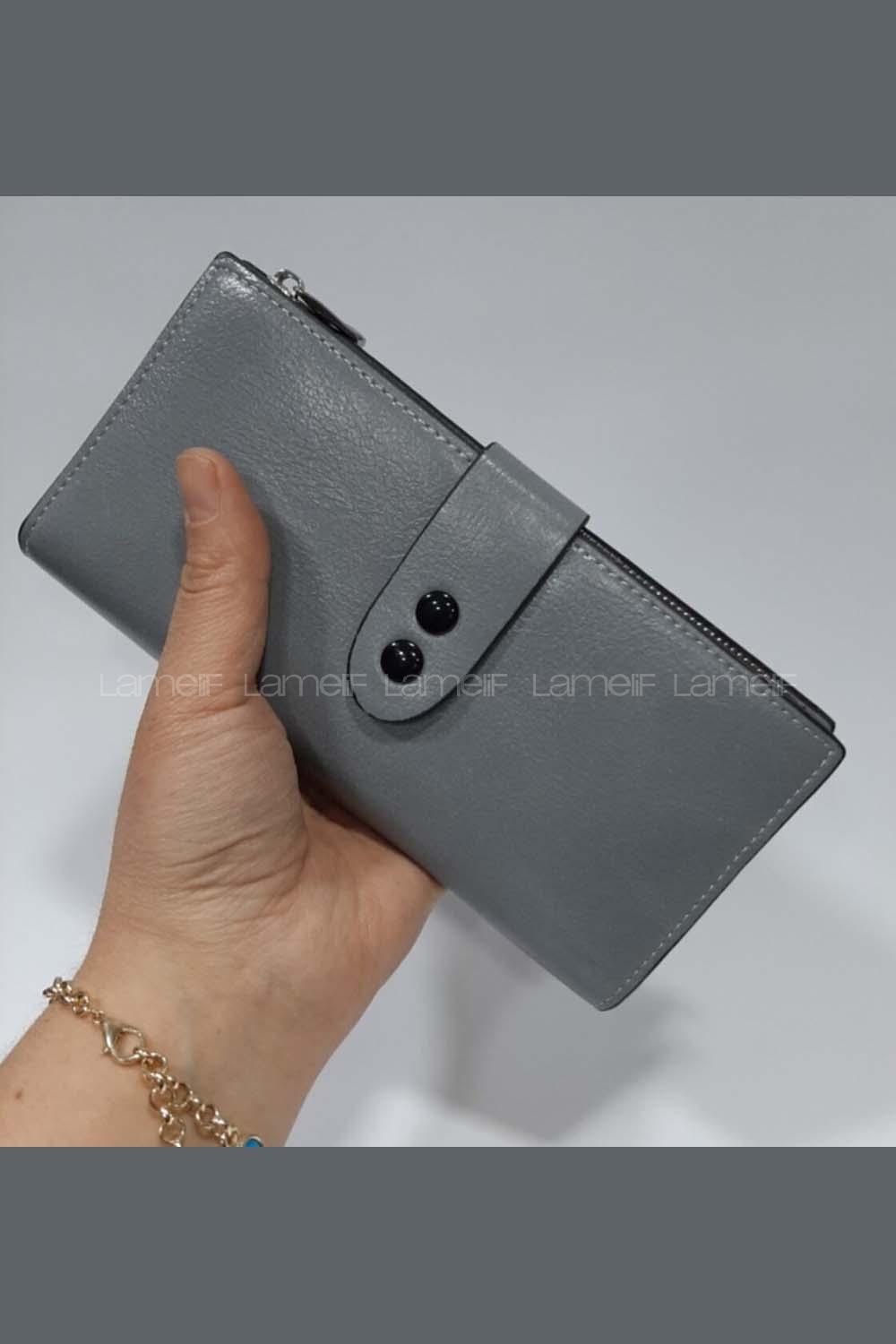 Modalamelif David Polo Bayan Cüzdan Gri