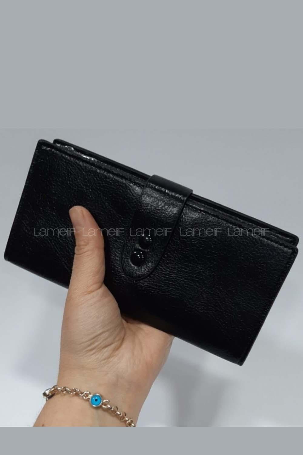 Modalamelif David Polo Bayan Cüzdan Siyah