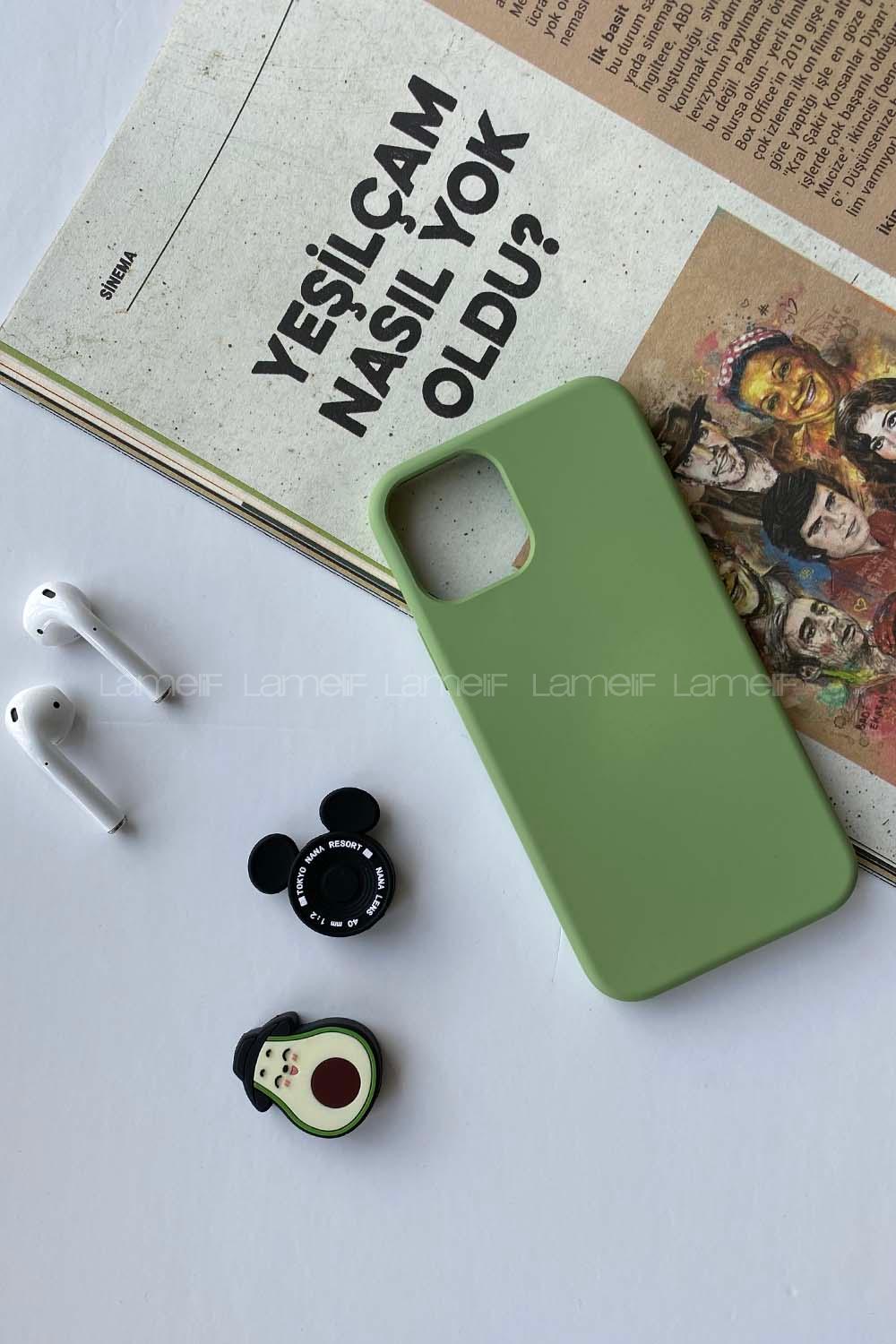 Modalamelif Iphone 12 Nano Silikon Telefon Kılıfı Mint