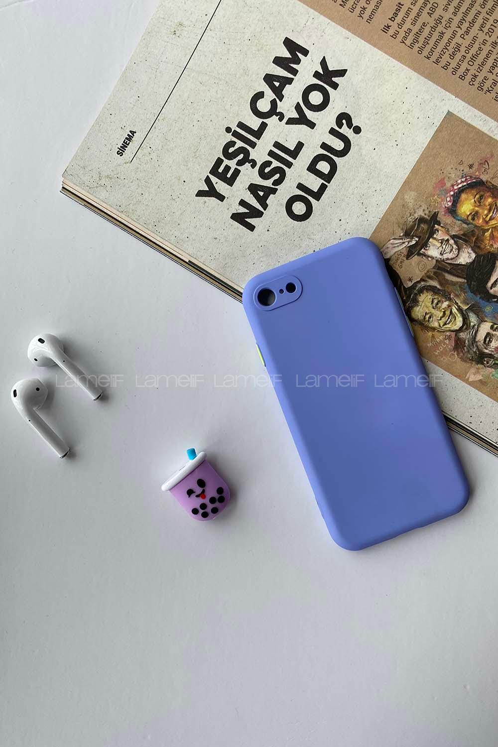 Modalamelif Iphone 7/8 Lansman Silikon Telefon Kılıfı Lila