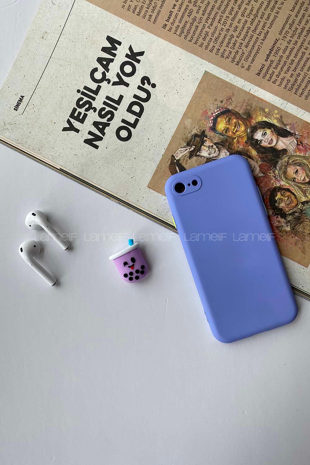 Modalamelif Iphone 7/8 Lansman Silikon Telefon Kılıfı Lila