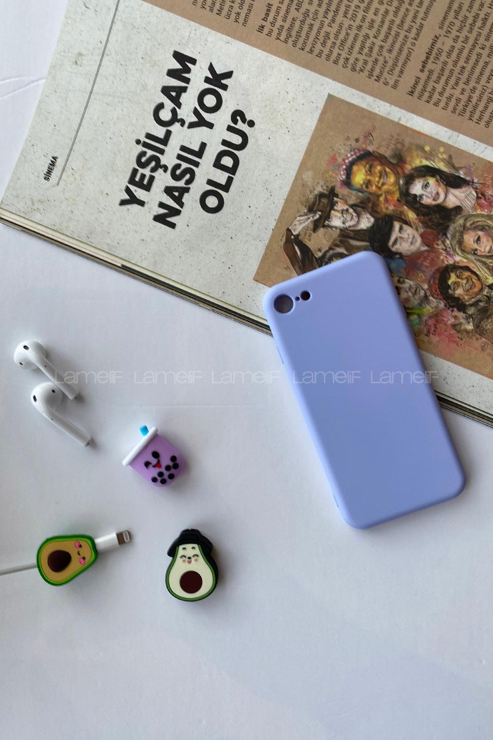 Modalamelif Iphone 7/8 Nano Silikon Kılıf Lila