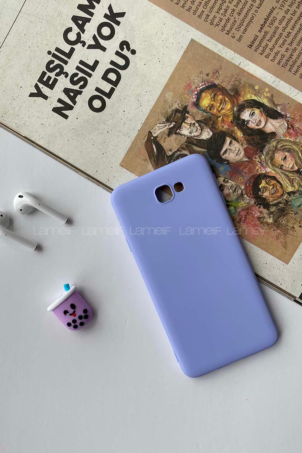 Modalamelif Samsung J7 Prime Nano Silikon Telefon Kılıfı Lila