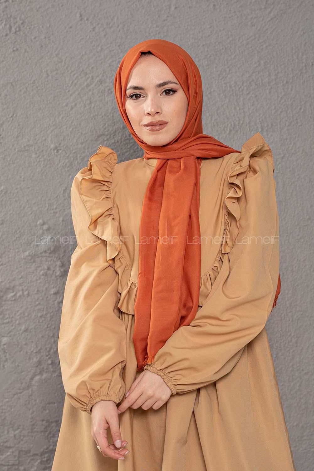 Modalamelif Soft Bakır İnce Keten Şal