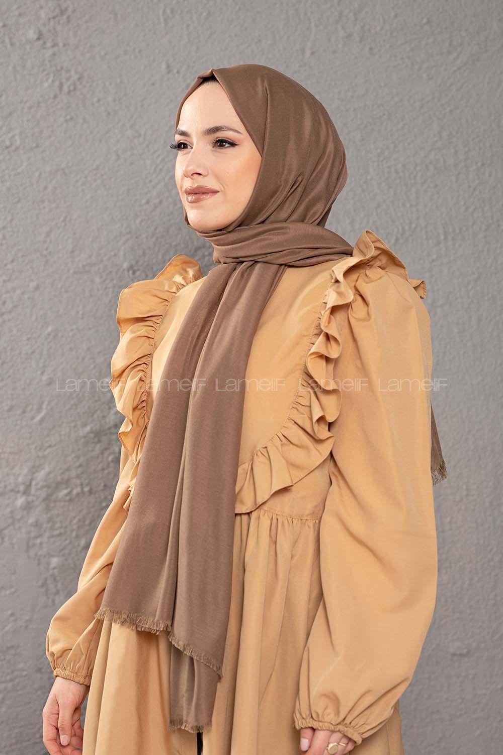 Modalamelif Zeytin İnce Keten Şal
