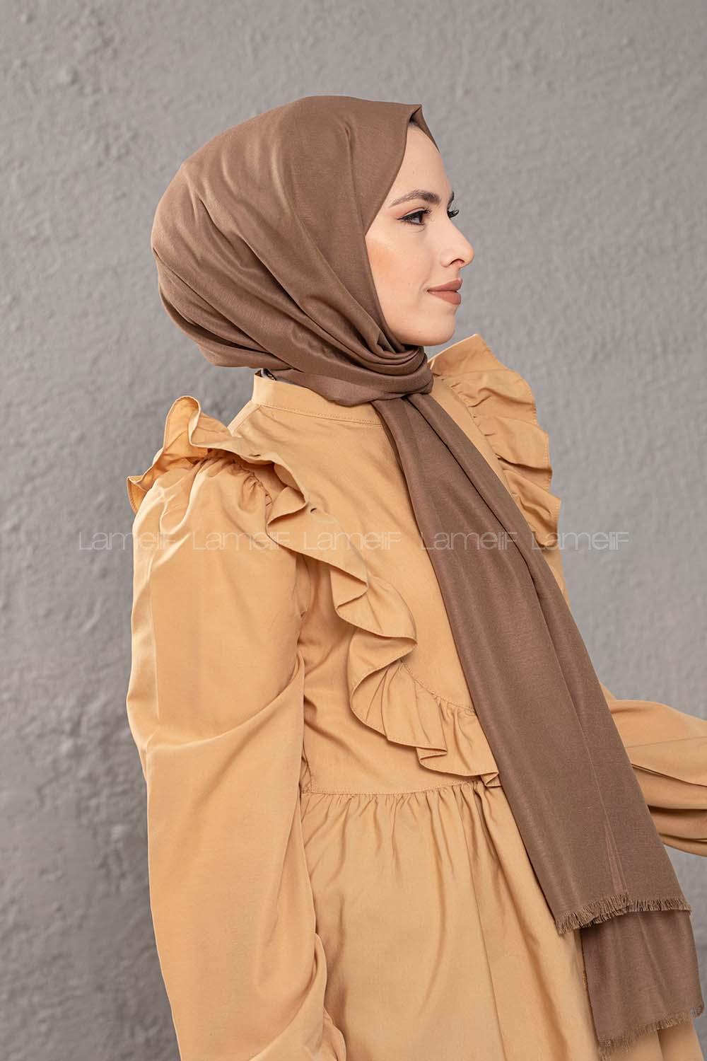 Modalamelif Zeytin İnce Keten Şal