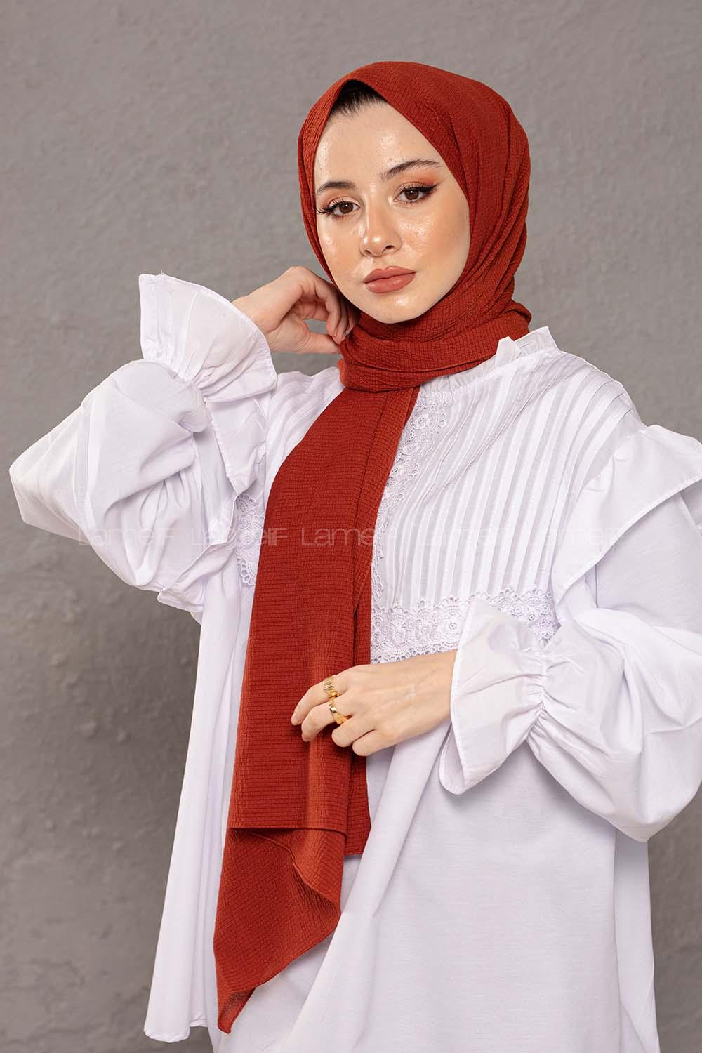 Modalamelif Kiremit Rengi Mio Caz Şal