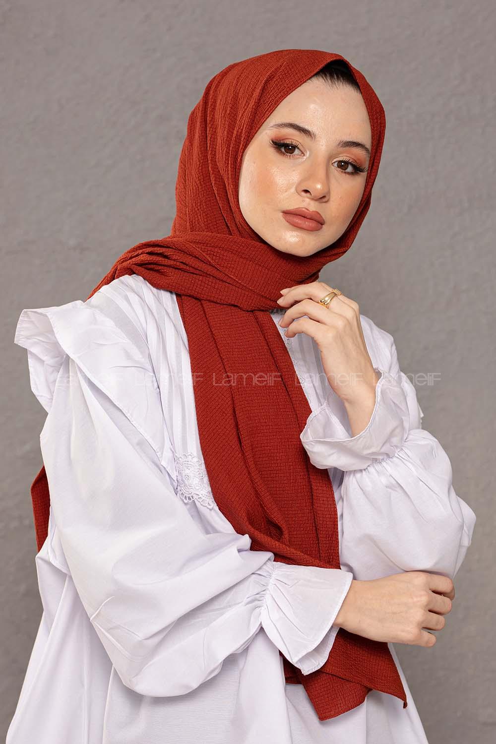 Modalamelif Kiremit Rengi Mio Caz Şal