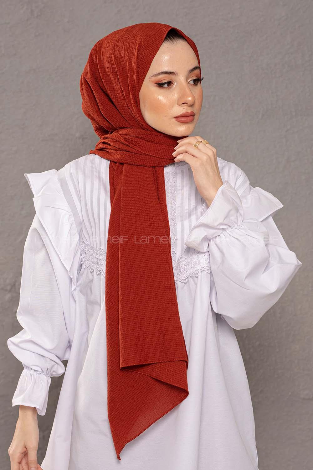 Modalamelif Kiremit Rengi Mio Caz Şal