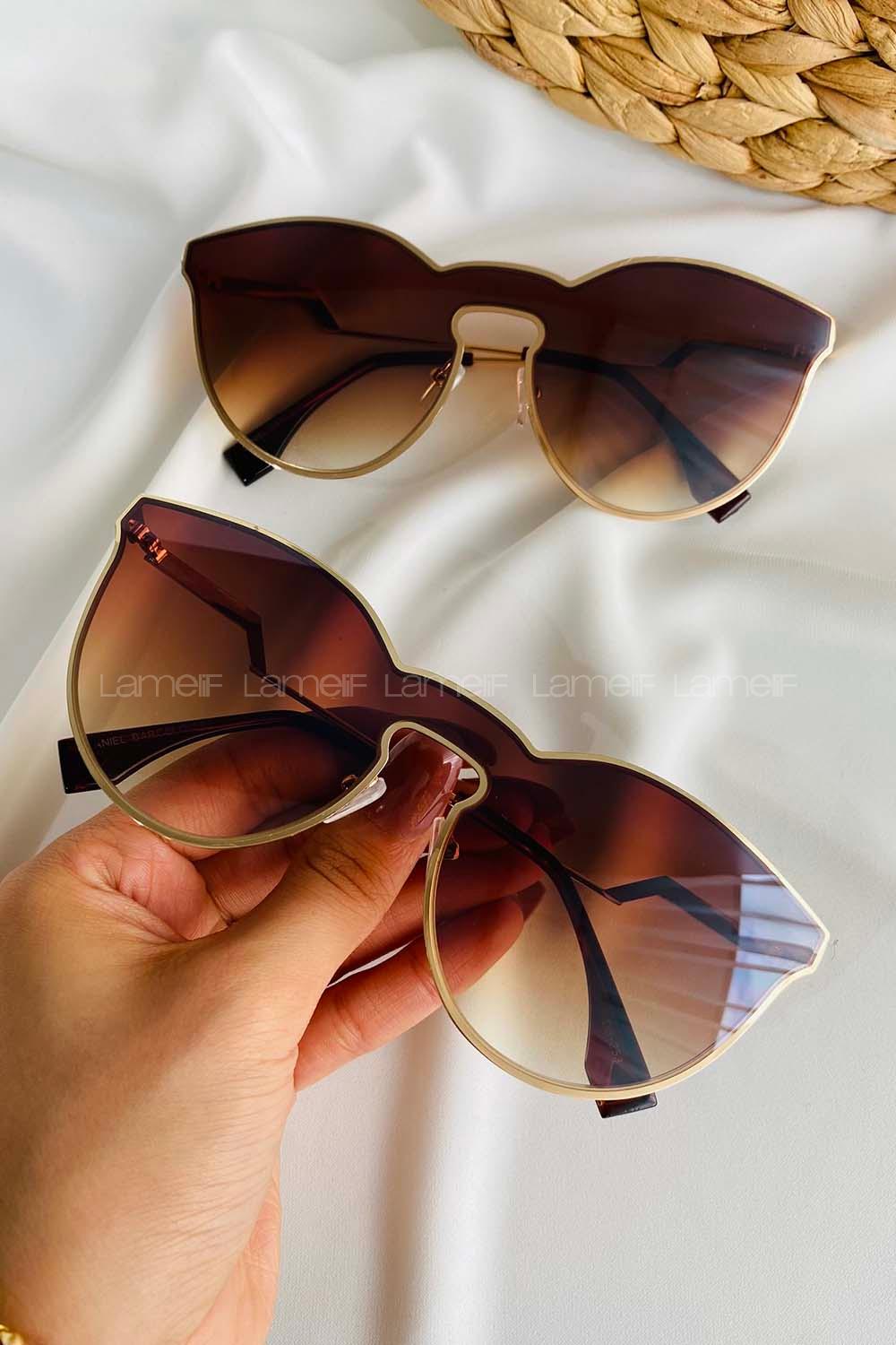 Modalamelif Funny Kahverengi Gold Çerçeve Gözlük