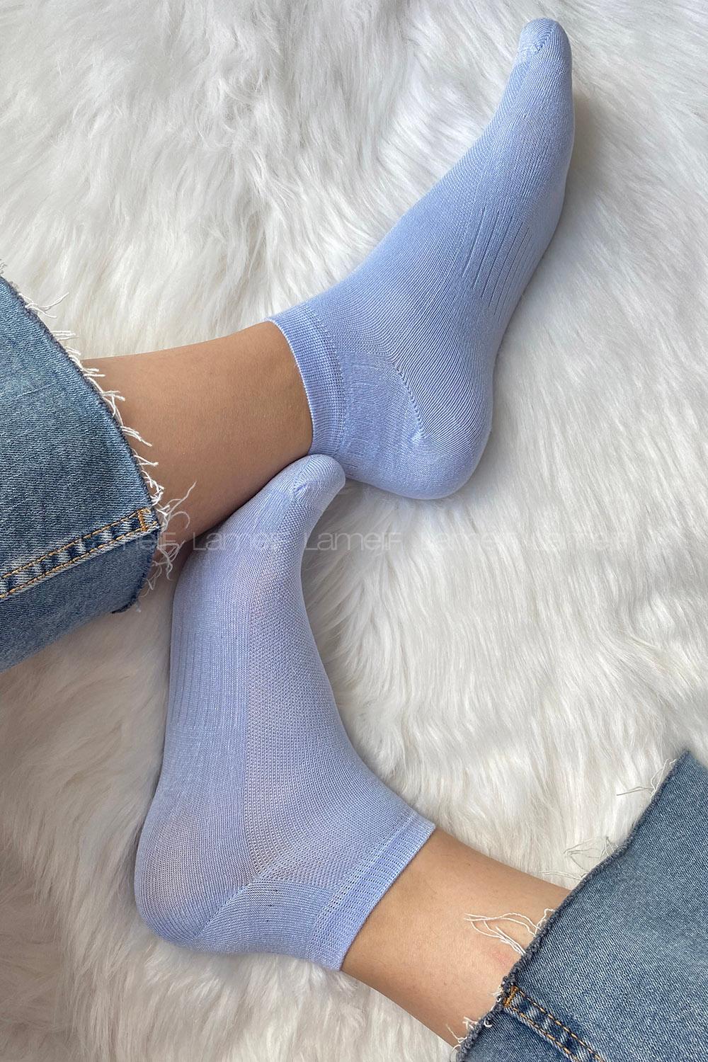 Modalamelif Bambu Patik Çorap Bebe Mavisi