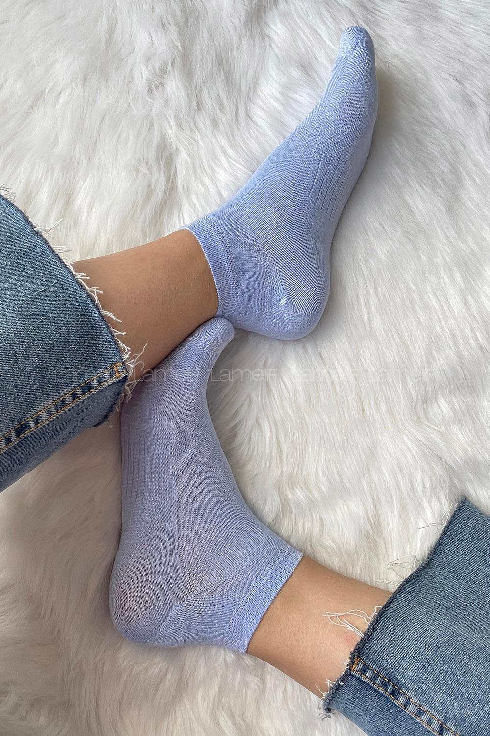 Modalamelif Bambu Patik Çorap Bebe Mavisi