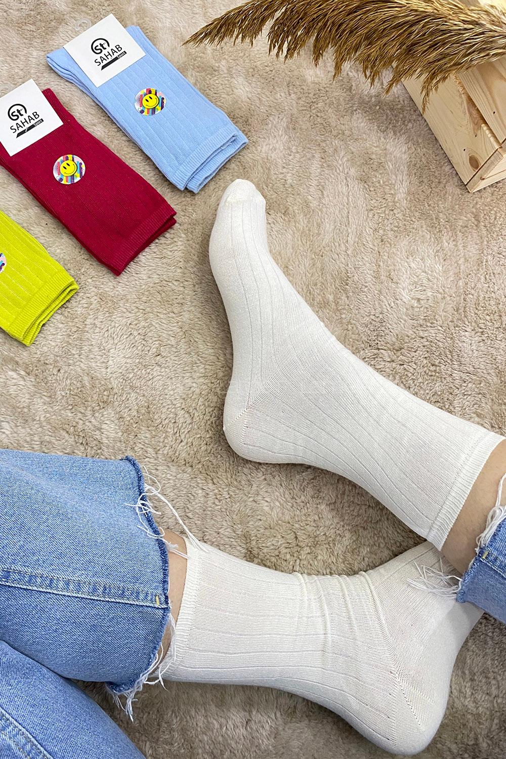 Modalamelif Fitilli Soket Çorap Ekru