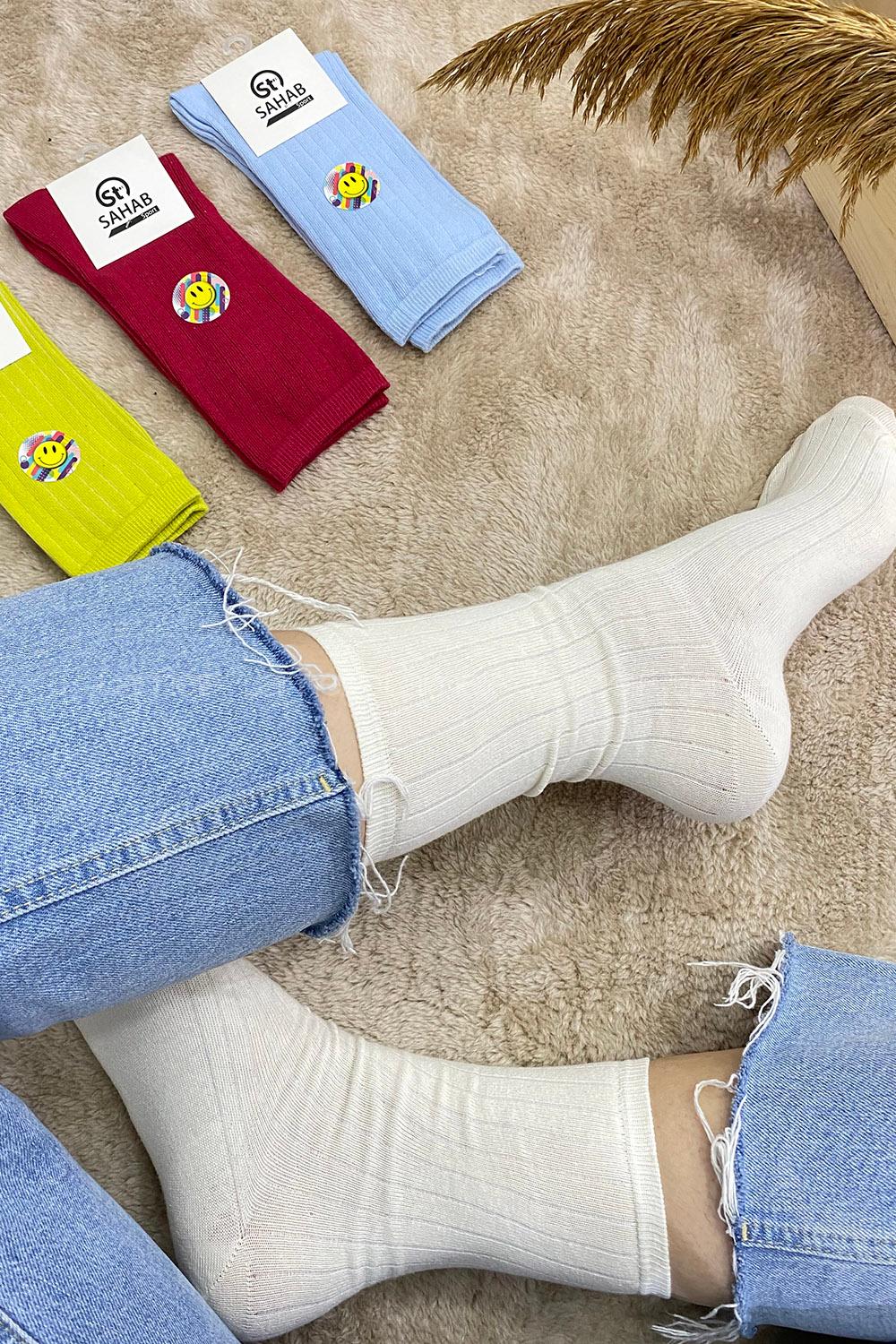 Modalamelif Fitilli Soket Çorap Ekru