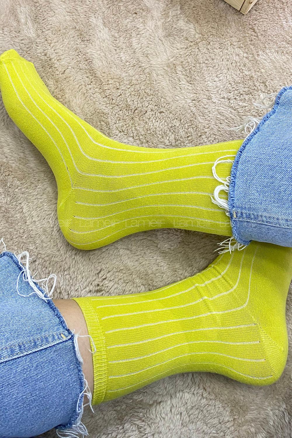 Modalamelif Fitilli Soket Çorap Yeşil