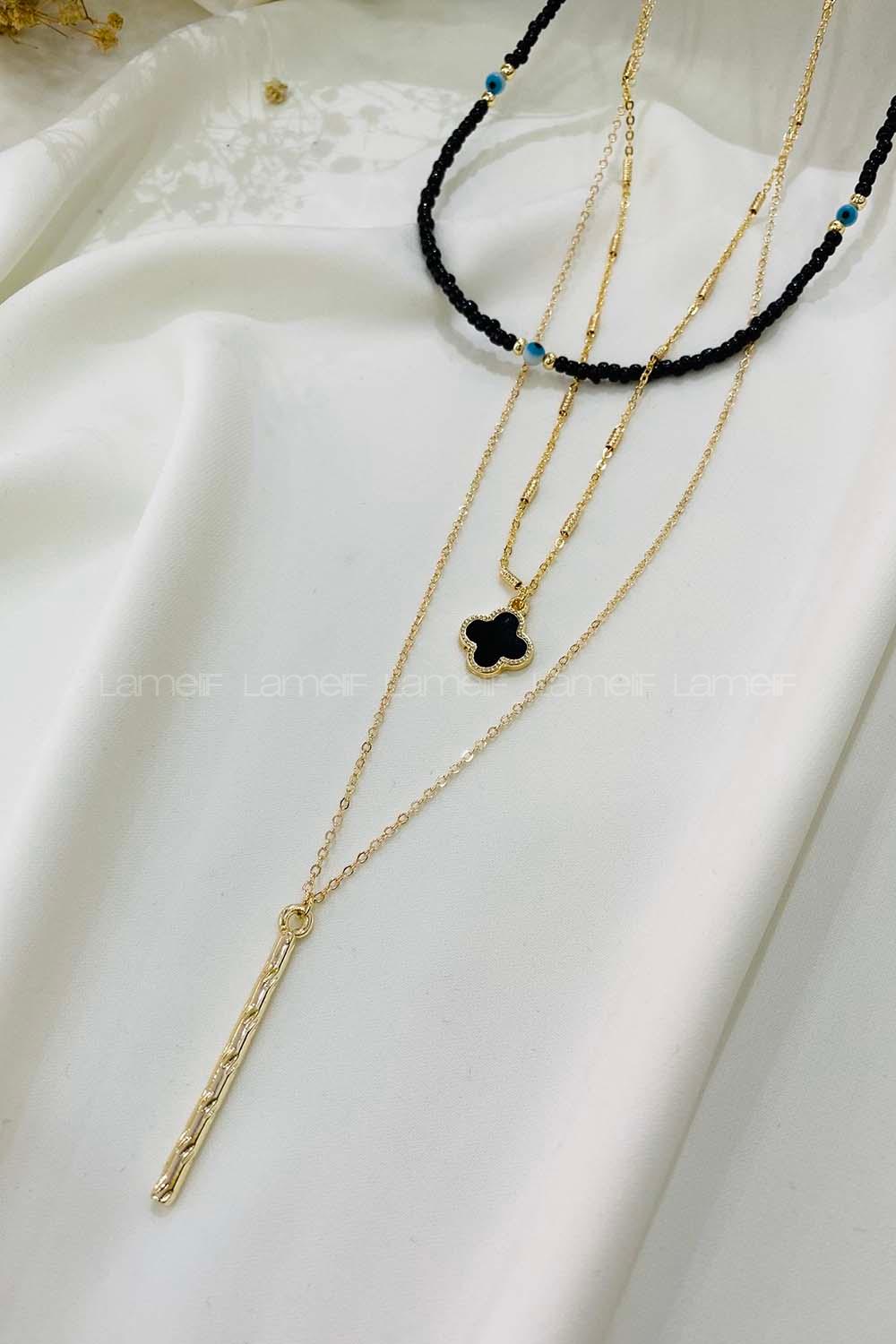 Modalamelif 3lü Charm Detay Kolye