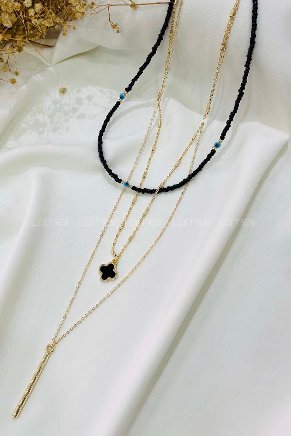 Modalamelif 3lü Charm Detay Kolye