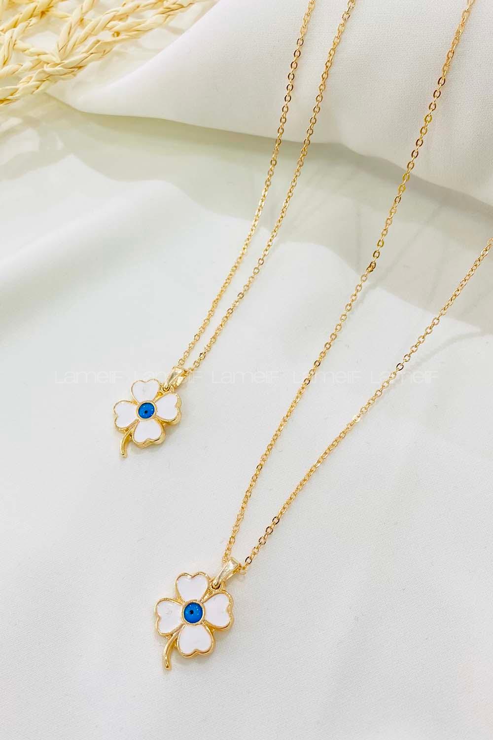 Modalamelif Gold Çicek Kolye