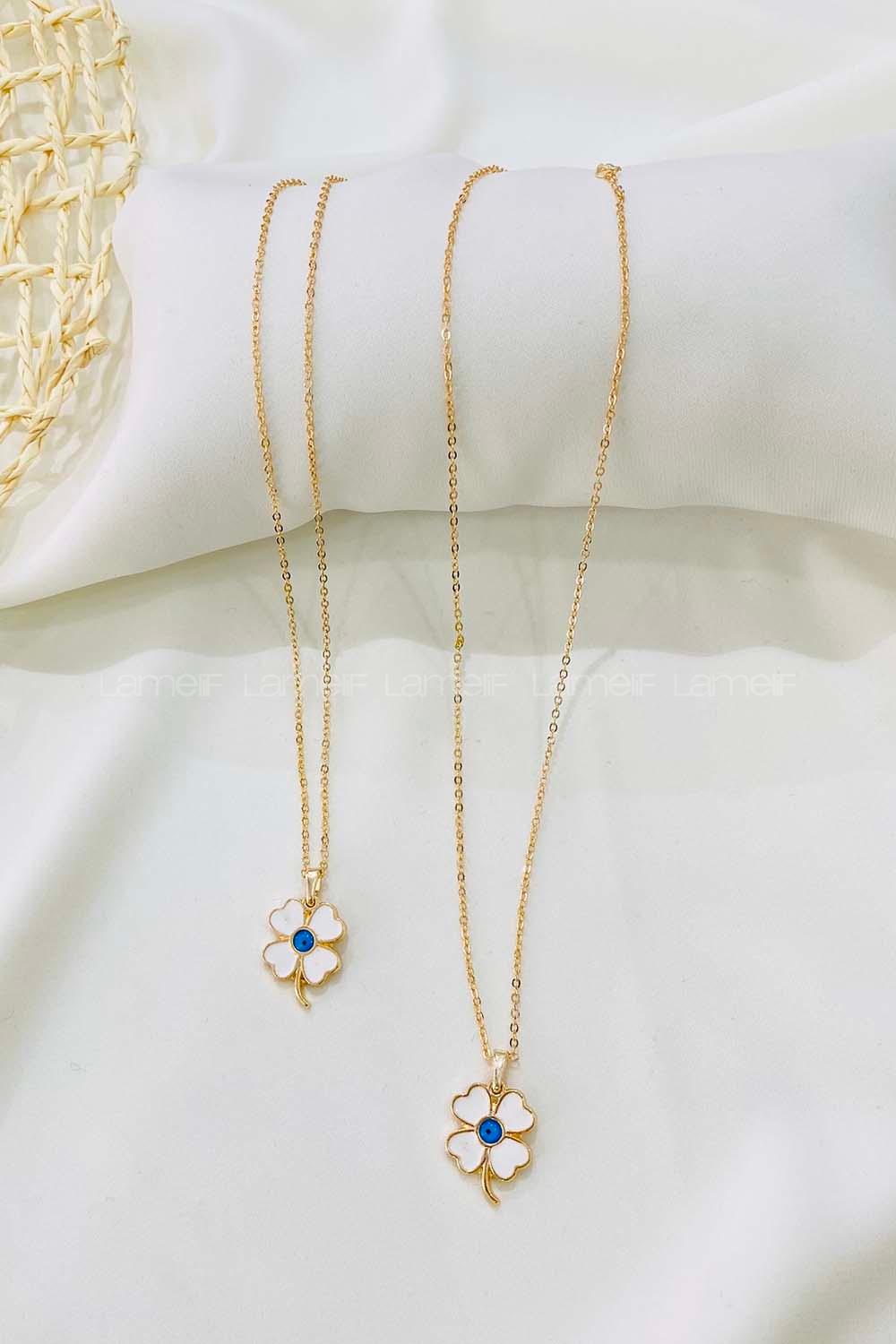 Modalamelif Gold Çicek Kolye