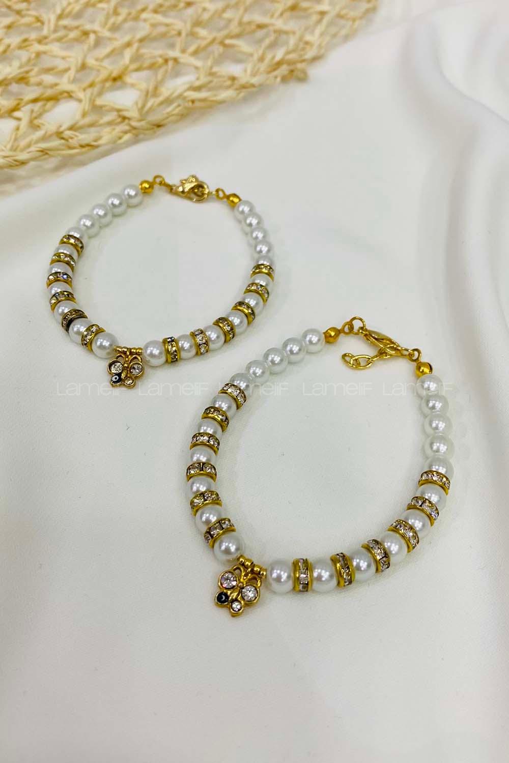 Modalamelif İnci Kelebek Bileklik